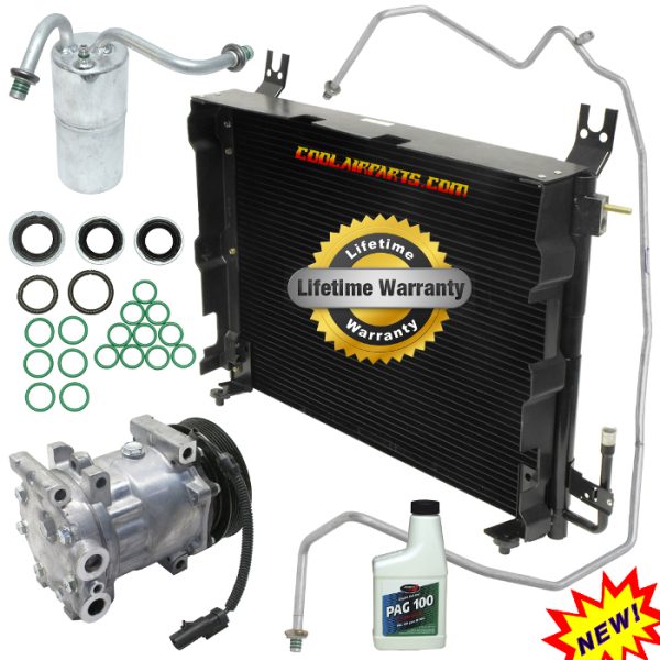 1998 - 2002 Dodge Dakota Durango Ram Pickup AC Compressor New Sanden 4785 FULL AC KIT 04849040AD 4849040AD 55055540 55055540AC 55055802AD RL055540AM RL056095AB